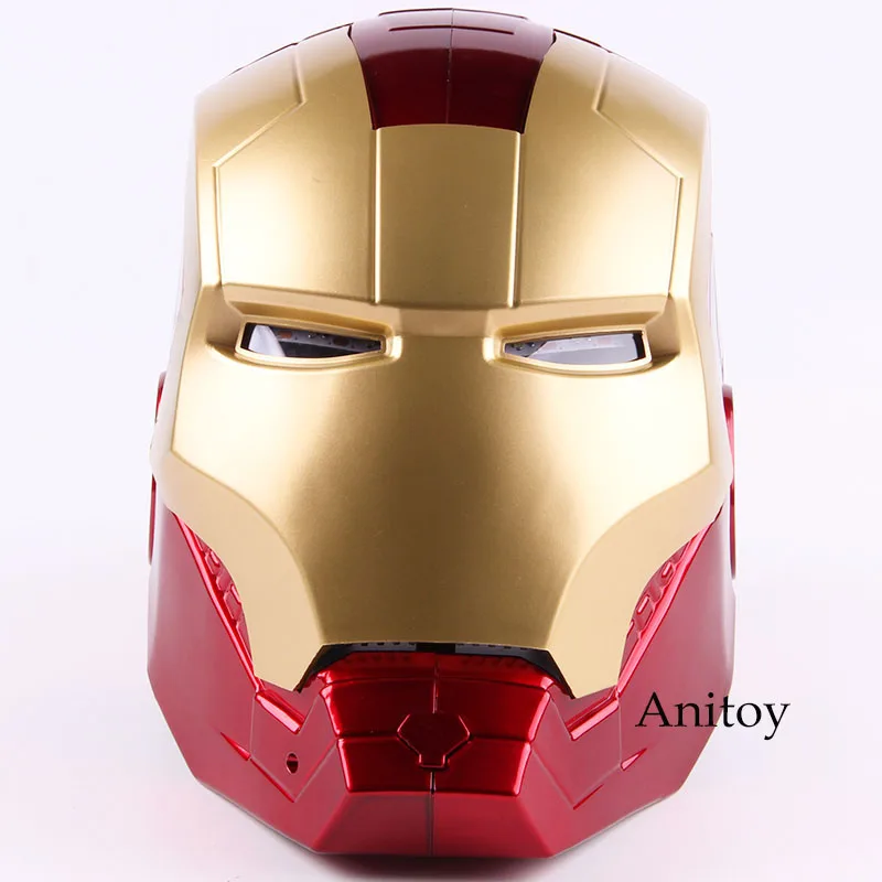 

Marvel Avengers Iron Man Helmet Action Figure Glowing Cosplay Ironman Mask 1:1 PVC Collectible Model Toy With LED Light 22cm