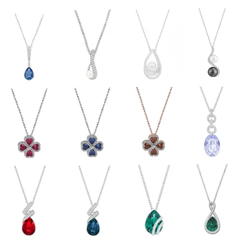 

High Quality 1:1 Original SWA DIY Jewelry Simple Modern Play Trend Classic Diamond Pearl Necklace.