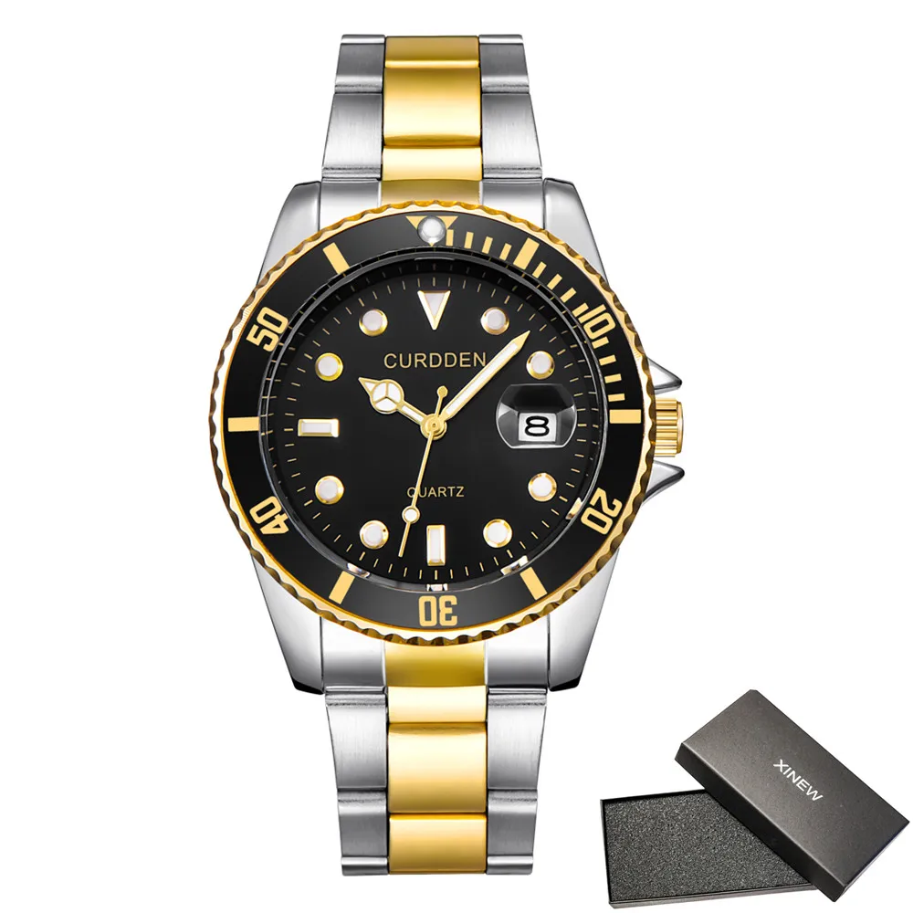 

Latest Big Brand Luxury Watches Mens Stainless Steel Waterproof Calendar Business Quartz Wristwatches Montres de Marque de Luxe