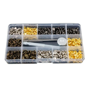 

Garment Rivets Double-Sided Round Spikes for Clothing Shoes Belt Bag Punk DIY Leather Craft Apparel Sewing Accessory