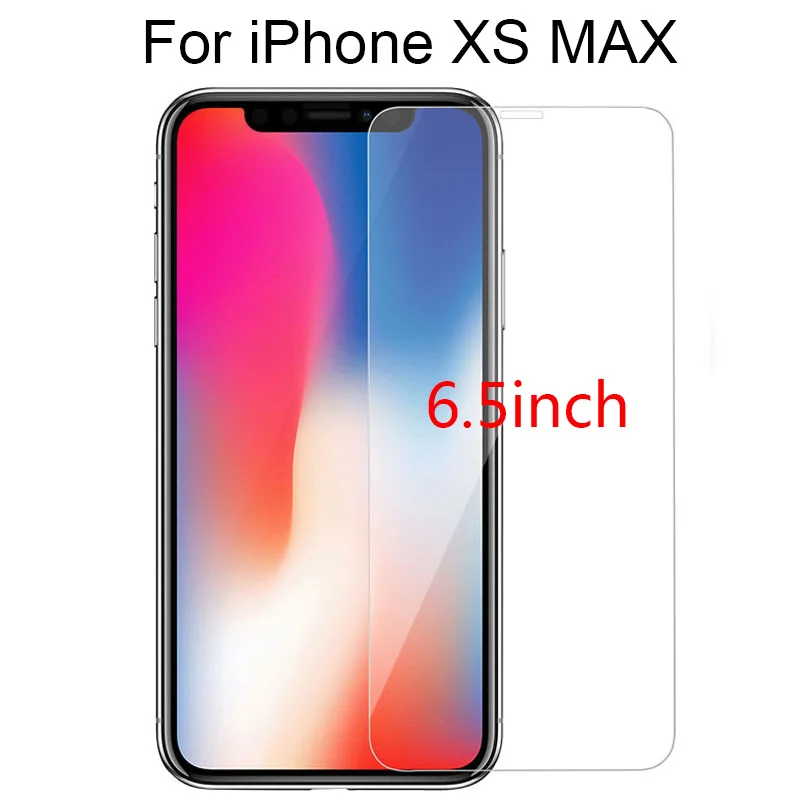 Закаленное стекло на iPhone X XS XR стекло для iPhone 11 pro MAX Защита экрана для iPhone 7 8 6s 6 PLUS SE 5 5S защитная пленка - Цвет: iPhone XS MAX