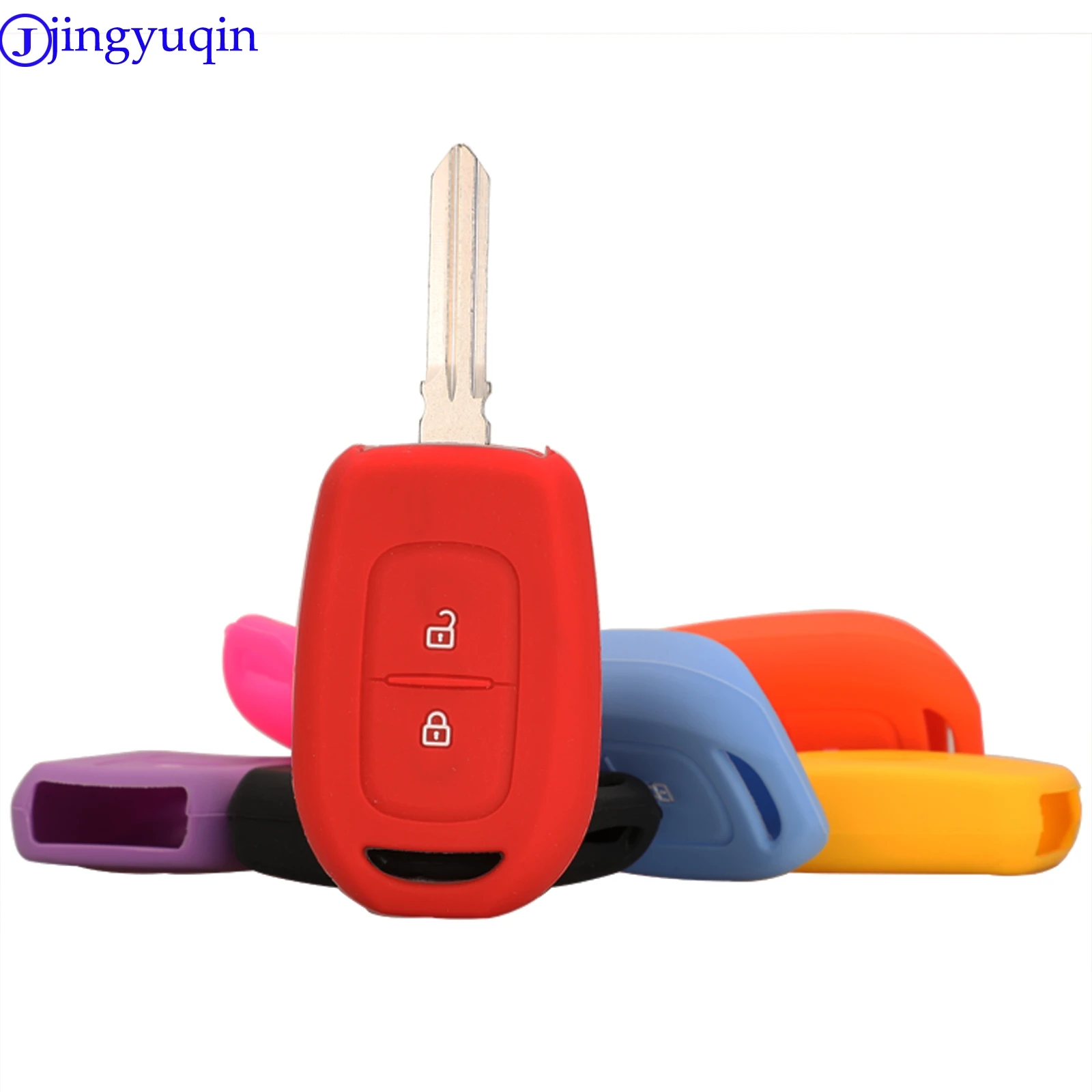 Jingyuqin дистанционный 2Bs силиконовый чехол для ключей Renault Scenic Master Megane Duster Logan Clio Captur