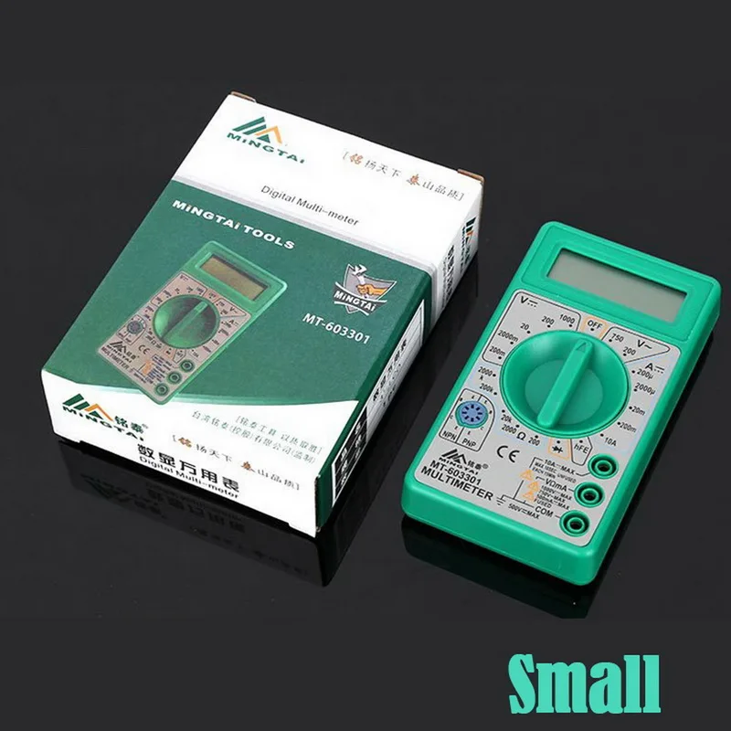 Green small Мини цифровой мультиметр зажим Электрический тестер Амперметр Вольтметр зуммер защита от перегрузки безопасности Напряжение Амперметр тестер зонд - Цвет: Green small
