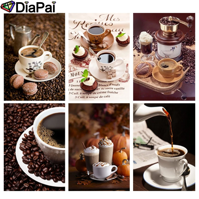 DIAPAI 5d Diamond Painting Full Square/Round &quotCoffee landscape" Picture Of Rhinestone DIY Embroidery Home Decor | Дом и сад