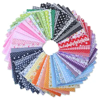 

56pcs 25cm*25cm Multicolor Printed Floral Cotton Fabric Cloth For Patchwork DIY Sewing Quilting Needlework Crafts Doll Materal
