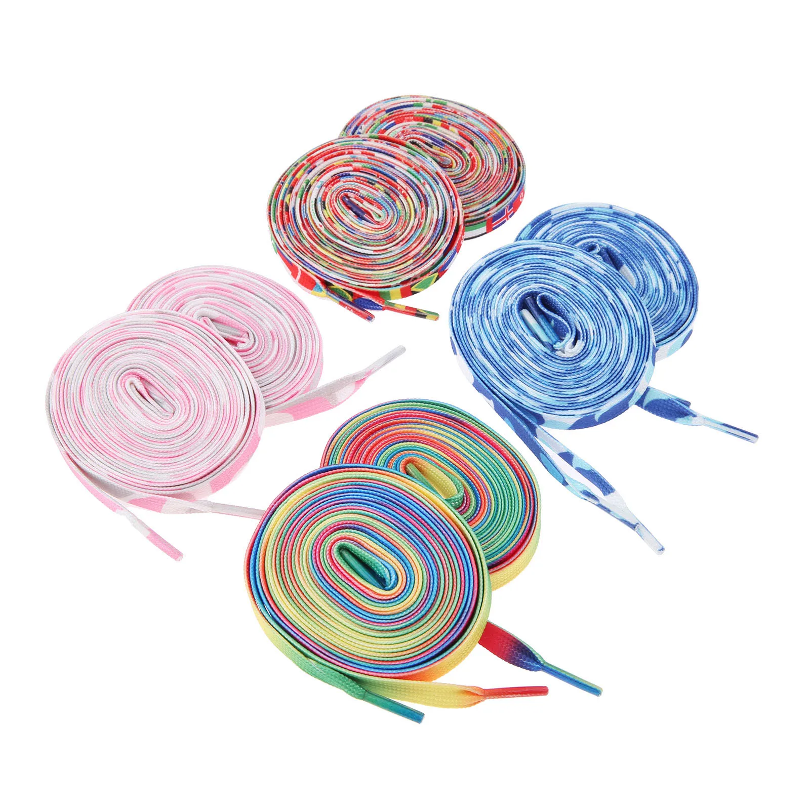 2 Pairs Skating Shoe Laces For Skateboard/ Roller Skates/ Sneakers Shoes Lace Shoelace