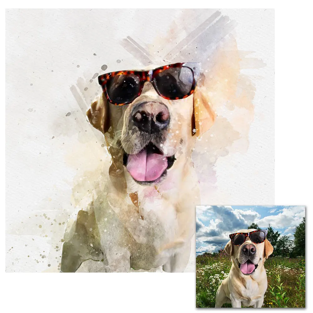 Personalized Watercolor Canvas Art - Unique Anniversary Gift