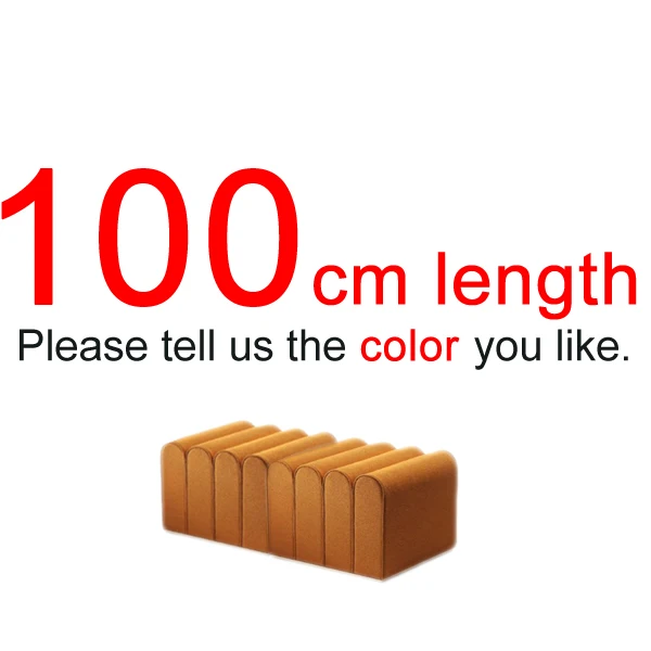 100cm other colors Индивидуальный одинарный мягкий фланелевый бархатный табурет, подставка для ног, сменный табурет, стул для гостиной, комнаты, пуф, туалетное сиденье - Цвет: 100cm other colors