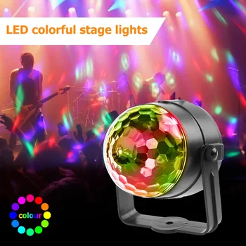 

Multi-functional Remote Control LED RGB Magic Ball Light Durable Practical DJ Disco Party Decor Stage Effect Lamp