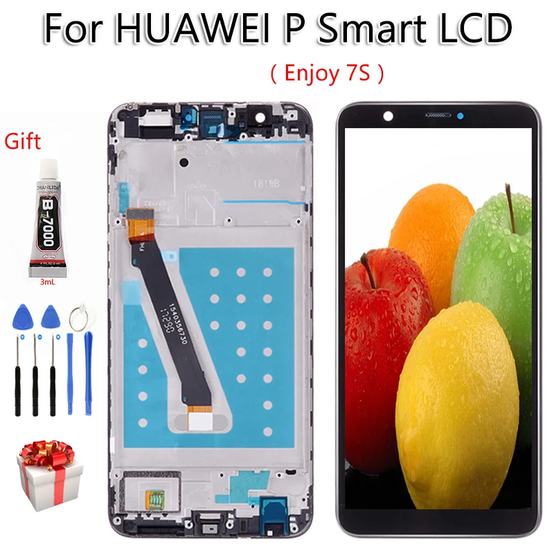 

AAA Quality For Huawei P Smart FIG LX1 LX3 LCD Display Touch Screen 5.65 inch Digitizer Assembly With Frame Free Tools