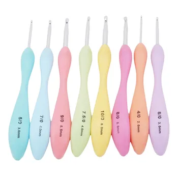 

8Pcs/Set Colorful Crochet Hooks Knitting Needles Ergonomic Crochet Hook Sets Weave Yarn DIY Handmade Tools Kit
