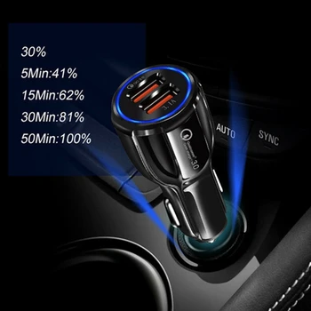 

New Auto Parts 5V / 3.1A Dual USB Port Cigarette Lighter Car Fast Charge 3.0 Adapter NEW AHS for General Motors