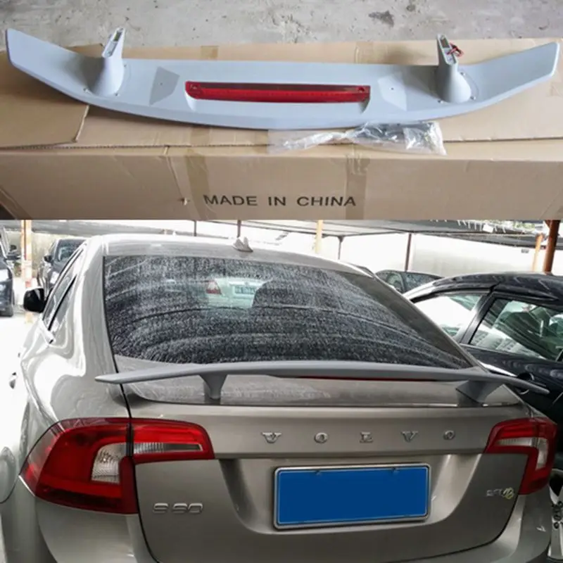 

For Volvo S60 Spoiler ABS Material Car Rear Wing Primer Color Rear Spoiler For Volvo S60 s60l S60L Spoiler 2012-2017