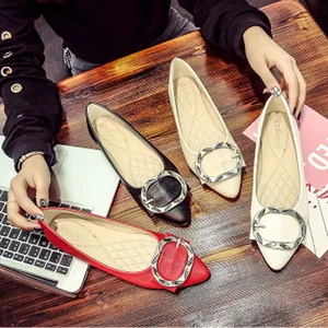 Women's casual shoes women's sports shoes women's flat shoes women's pointed point diamond square button shoes women's boat shoe