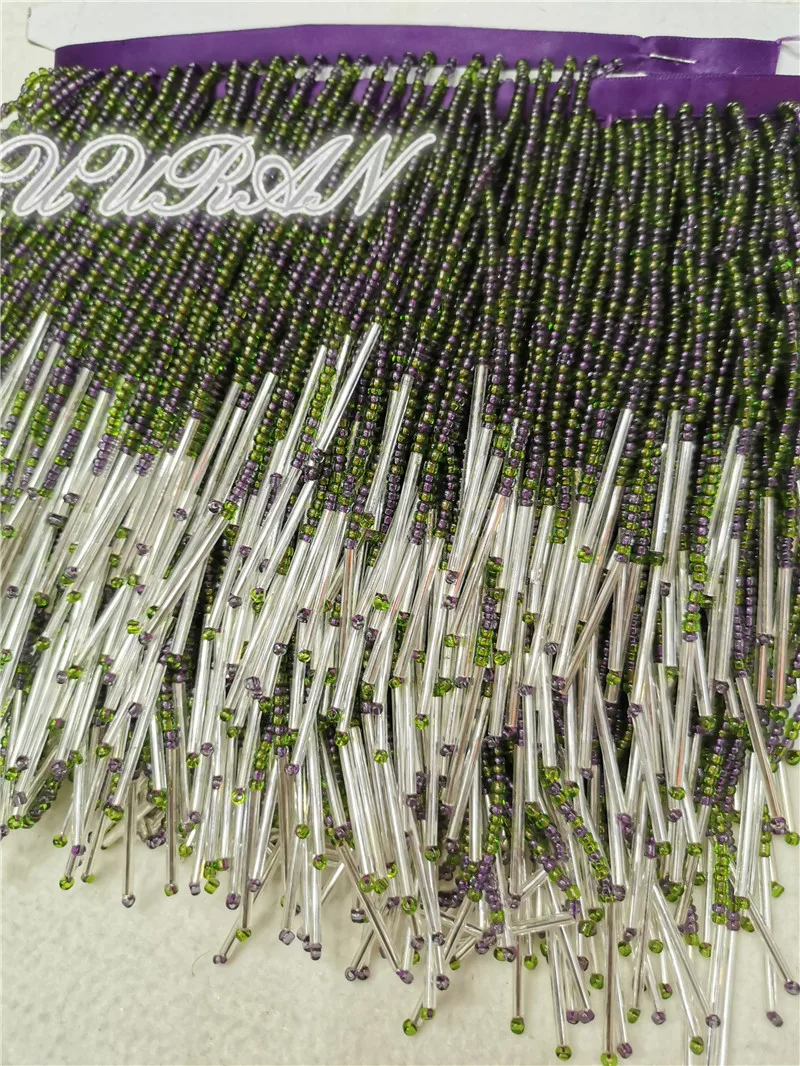 Бусы, сделанные своими руками бахрома кисточка отделка для танцевального костюма зеленый алмаз бахрома на ленте для платья модное свадебное украшение