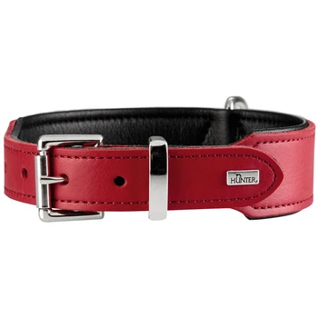 

HUNTER Collar for Dogs Hunter Basic 65 Leather red / black 39 mm 51 - 58,5 cm