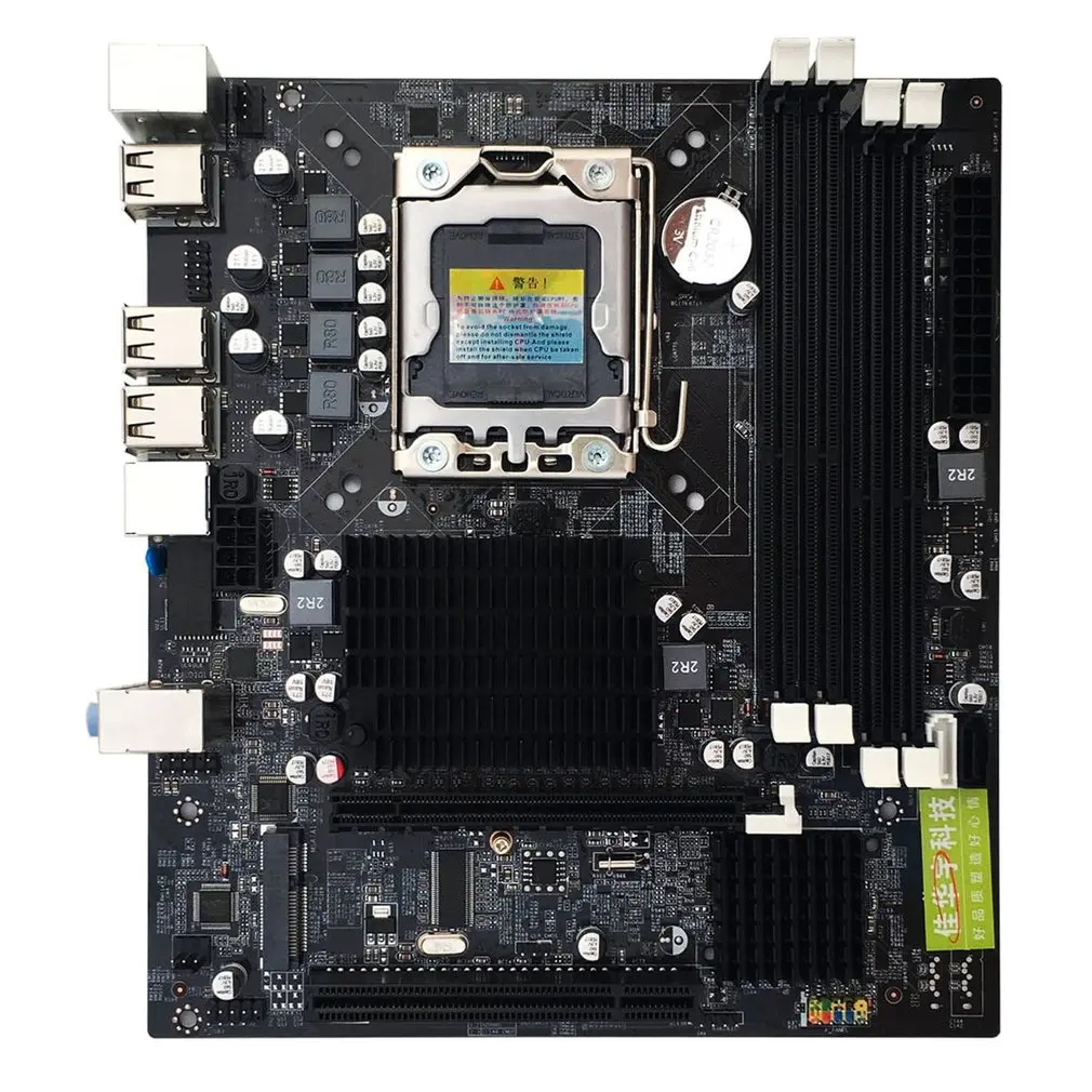 

X58 computer motherboard four memory slot 1366 pin support L/E5520 X5650 etc RECC memory d3 For Computer