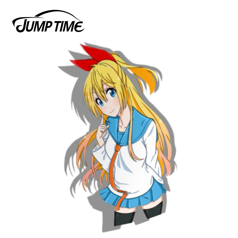 Время скачка 13 см x 7 3 автостайлинг Nisekoi Chitoge Kirisaki аниме автомобильные наклейки и