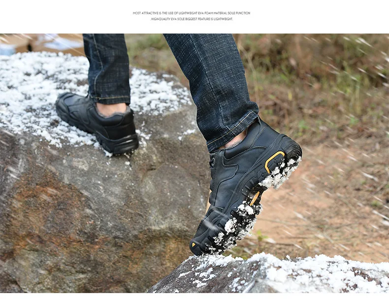 Size38-50 очень большие мужские зимние походные ботинки плюс хлопок теплая Уличная обувь для отдыха
