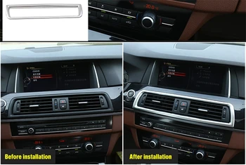 

For BMW 5 serie F10 F11 F18 520i 528i 535i 550i xDrive 2011-2017 chrome Car central control AC outlet frame 1pc