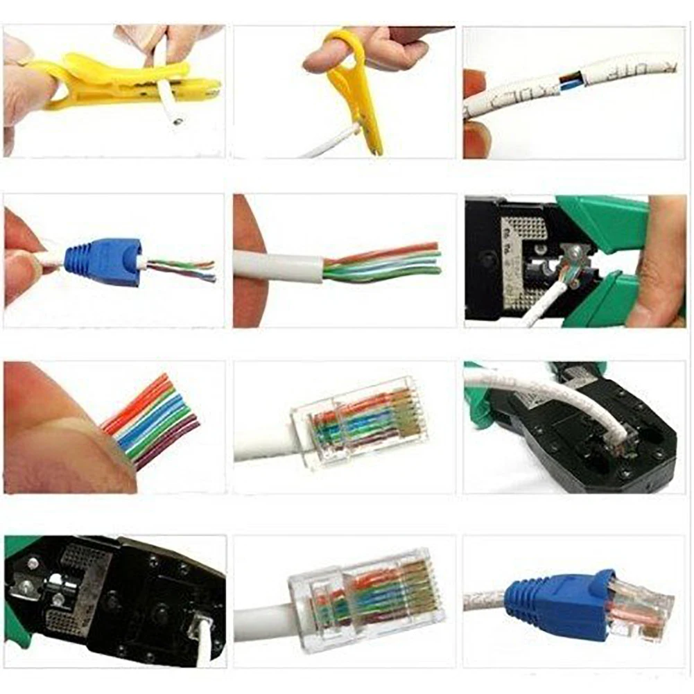 RJ45 портативный LAN Прибор сетевой комплект Utp кабельный тестер и плоскогубцы Обжимные Щипцы разъем зажим PC NE