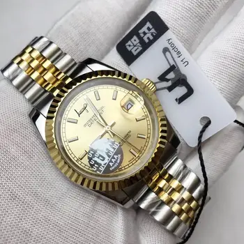

Luxury brand watch men Rolix 36mm DATE JUST automatic mechanical AAA sweeping stainless steel watches 2813 U1 factory Jubilee