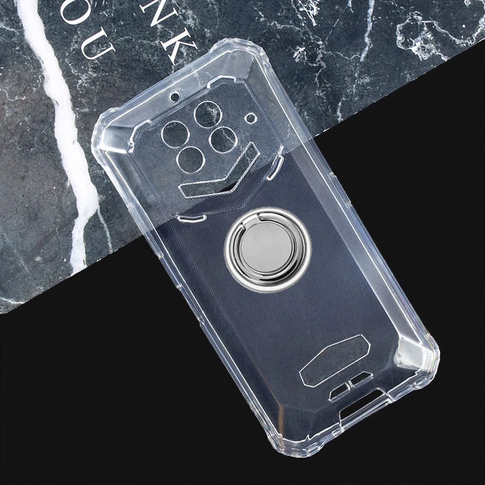 For Oukitel WP15 5G 6.52&quot 2021 Back Ring Holder Bracket Phone Cover TPU Soft Silicone Case On WP 15 | Мобильные телефоны и