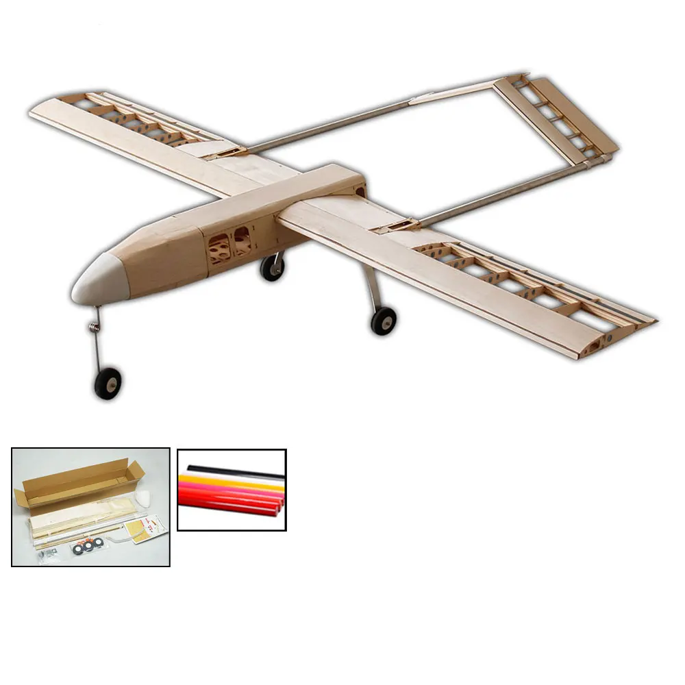 Balsawood лазерная резка RC Самолет DIY строительный конструктор AAI RQ-7 Shadow FPV 2000 мм набор для лазерной резки деревянная модель/деревянный самолет - Цвет: S1201B