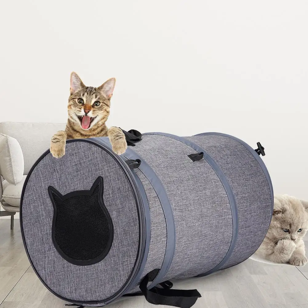 

Multi-functional Foldable Cat Tunnel Toy Soft and Comfortable Cat Dog Bed Home Portable Pet Carrier Cat Play Toy Pet Supplies