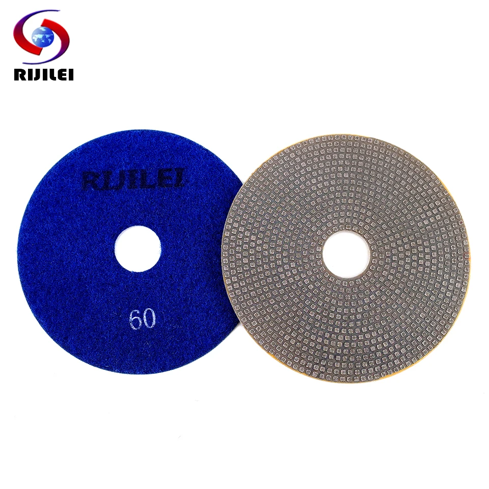 4pcs Dry/wet 4inch Diamond Electroplated Polishing Pad 100mm Metal