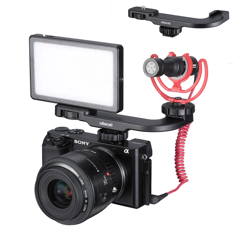

Ulanzi PT-8 PT-9 Vlog Cold Shoe L-Plate for Gopro DSLR Camera Extend Cold Shoe Mount for Tripod Micorphone LED Video Light