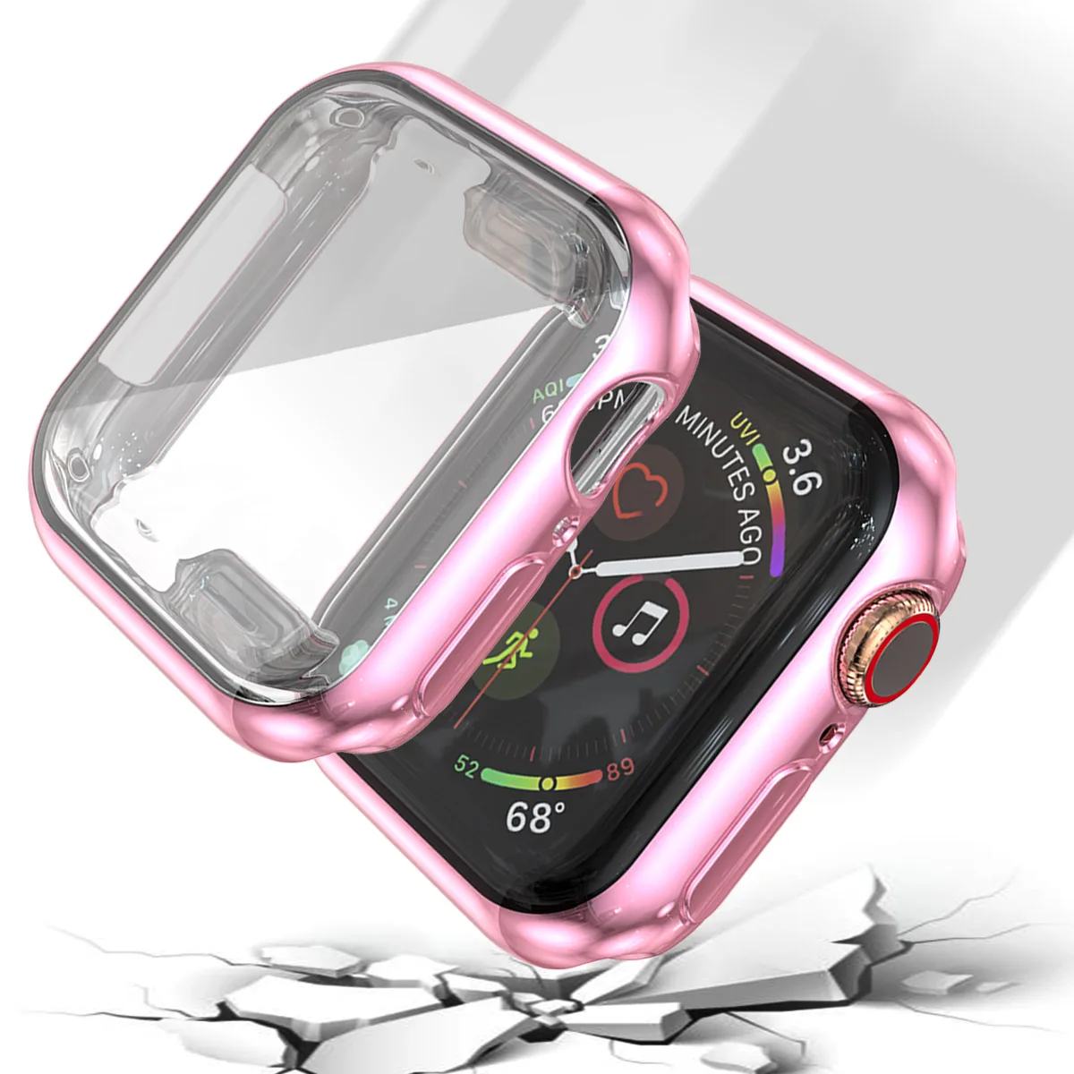 Чехол для часов для Apple Watch series 5 4 3 2 1 band case 42 мм 38 м 40 мм 44 мм тонкий пластиковый чехол протектор для iWatch 4 44 мм