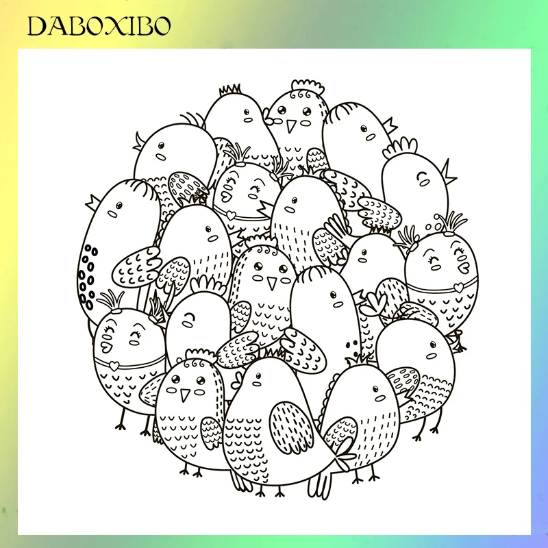 DABOXIBO Happy Little Bird прозрачные штампы для скрапбукинга DIY/изготовление