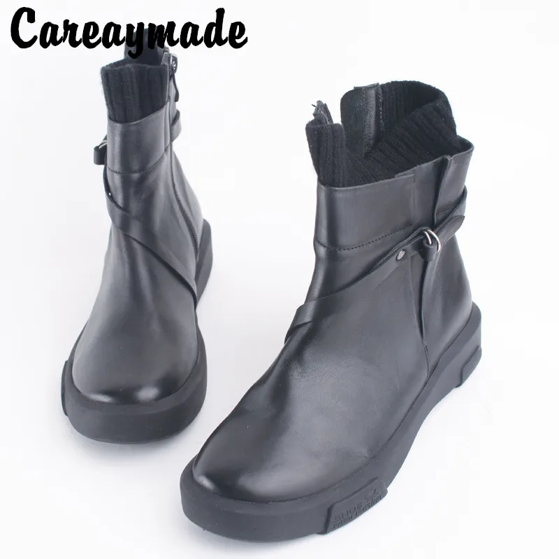 Женские ботинки Careaymade ручной работы женские из 100% натуральной кожи с хлопком