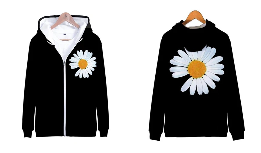 Gdragon Daisy худи на молнии 3D G Dragon Лидер продаж Harajuku мужские худи граффити Daisy дизайн для взрослых и детей с рисунком - Цвет: B