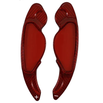 

Premium Real Carbon Fiber Red Paddle Shifter Extensions Fit for Land Range Rover Evoque Discovery