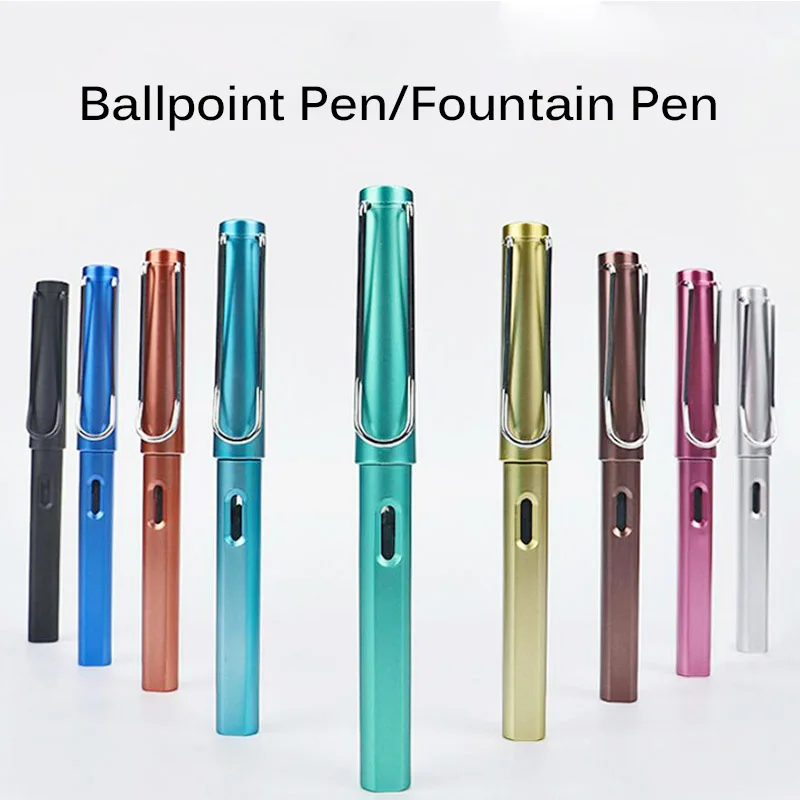Lamyw 2 стиля металл или пластик Ingenuitying fountainPen офисные школьные чернила ручка подарок черный красный серый Металл чернила перьевая ручка серебро