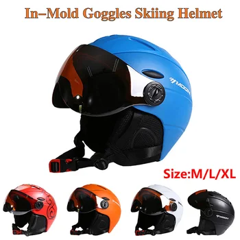 

MOON Integrally-Molded Goggles Skiing Helmet Men Women Outdoor Sports Snowboard Helmet Skateboard Skis Helmet CE Cert M/L/XL