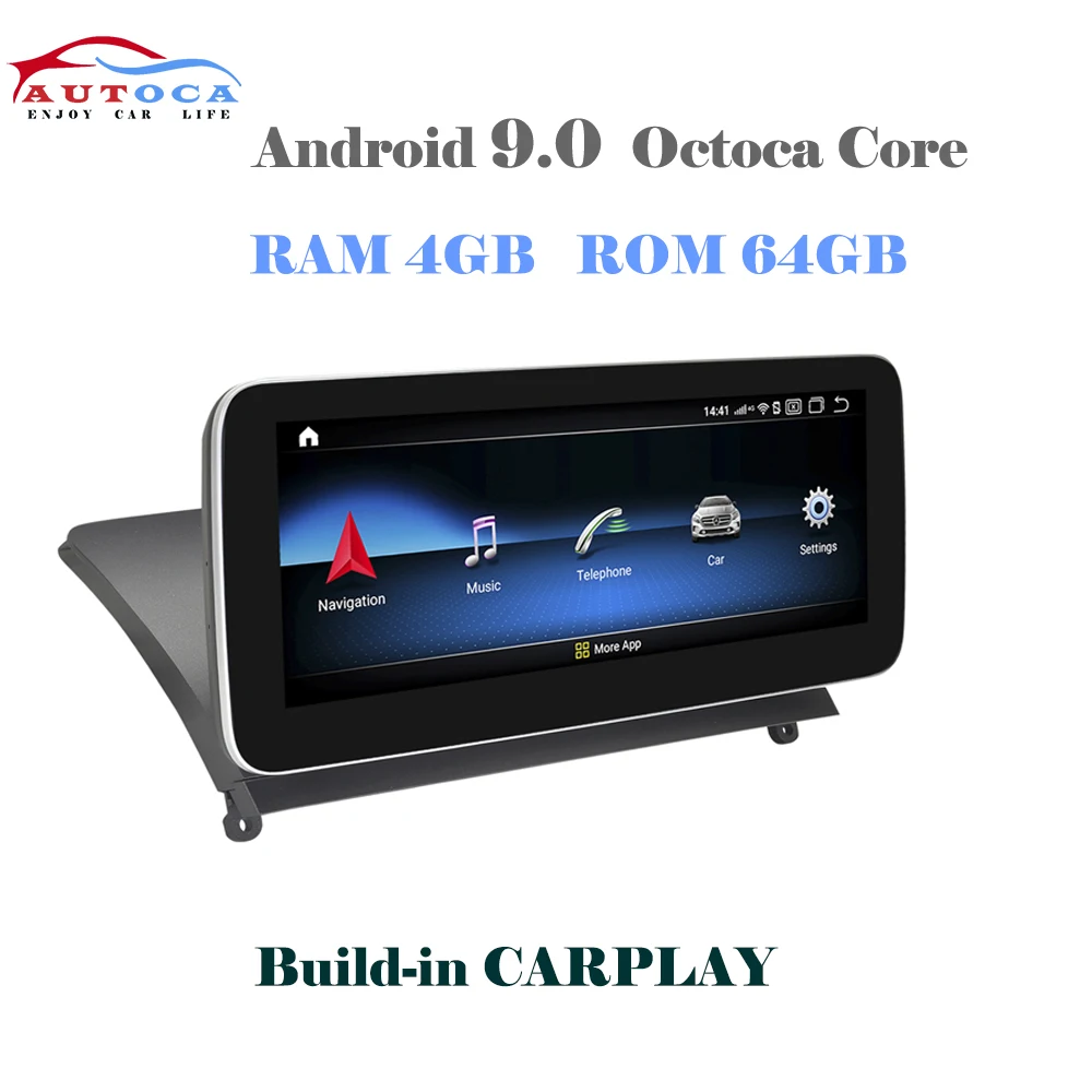 8-Core, 4 Гб+ 64G Мобильный DVR Android 9,0 10,25 ''Дисплей для Mercedes Benz C Class 2008-2010 W204 команда Системы обновления головы до экран дисплея - Цвет: 4GB 64GB CARPLAY
