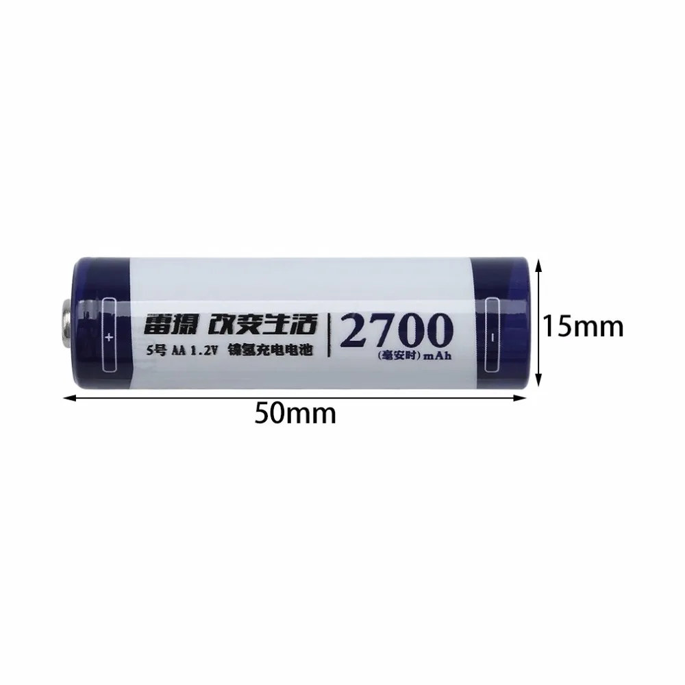 LEISE Ni-MH аккумулятор 1,2 V AA 2700mAh Экологически чистая аккумуляторная батарея высокой емкости экономичная батарея 10 шт/20 шт