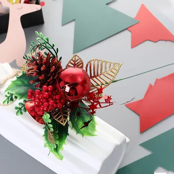 

10pcs Christmas Decoration Artificial Fruit Branches Wedding Photo Prop Party Holiday Fake Stems DIY Tree Ornament Leaf Home
