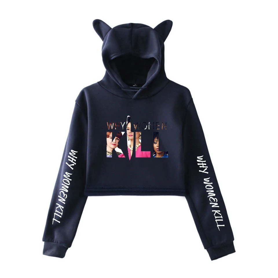 Dodelijke womanWomens Herfst толстовки Толстовка Koreaanse Stijl Kat oren Lange Mouw Trui укороченный Топ Толстовка