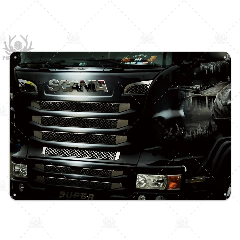 TH4497 Scania металлическая табличка, металлическая винтажная Жестяная Табличка, металлический плакат, Настенный декор для гаража, бара, паба, человека, пещеры, декоративная тарелка - Цвет: TH4497