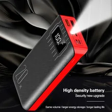 

New Power Bank 20000mAh Portable Charger Dual USB Type C Powerbank External Battery for Xiaomi