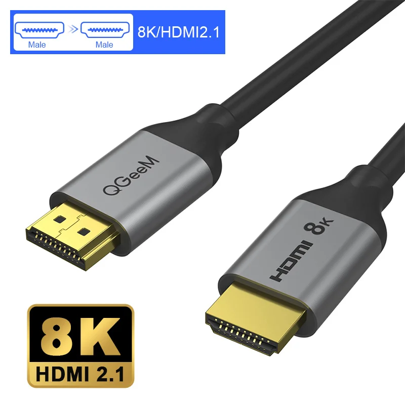 QGeeM DVI to DVI Cable 2K DVI DVI Adapter for Xiaomi TV Box Dual Link Male to Male Digital Video Cables DVI Splitter DVI-D 24+1 data transfer cable