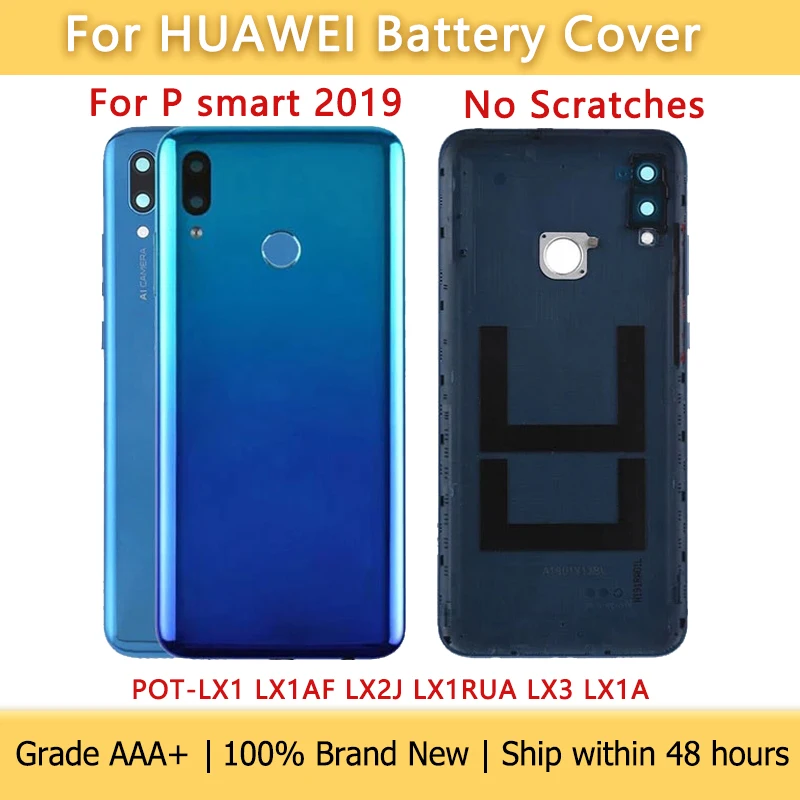 Задняя крышка батарейного отсека для Huawei P smart 2019 телефон LX2J LX3 задняя корпуса