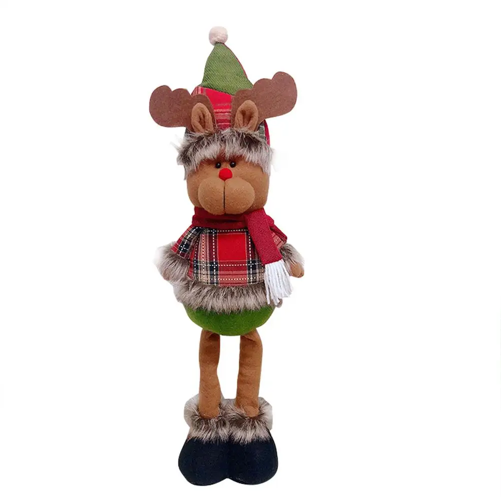 Retractable leg doll Рождественская кукла, орнамент, Новогодняя горячая Распродажа, рождественское Елочное украшение, инновационный Санта-снеговик, рождественские украшения для дома - Цвет: Retractable leg doll