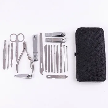 

Beauty manicure pedicure knife scissors care kit manicure set 19 piece set nail clippers manicure manicure beauty tools a comple