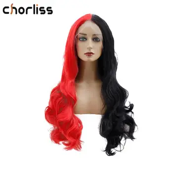 

24inch Synthetic Lace Front Human Hair Wigs Red Wig Cosplay Wig Cheap Lace Front Wig Synthetic Wig Lace Frontal Wig for women