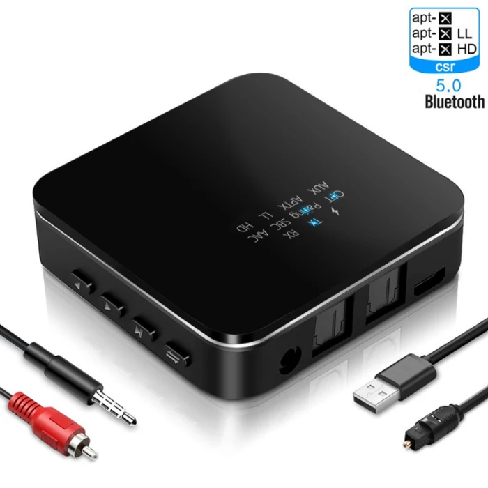 Bluetooth передатчик приемник адаптер оптический цифровой 3,5 мм Aux RCA большой диапазон для ТВ ПК GV99